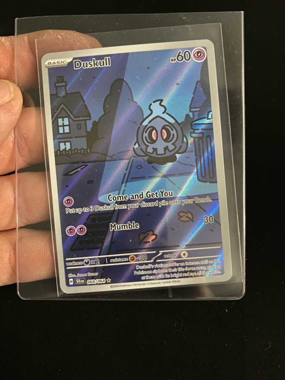 Pokemon Duskull Holofoil Card - Purple, Blue, Black